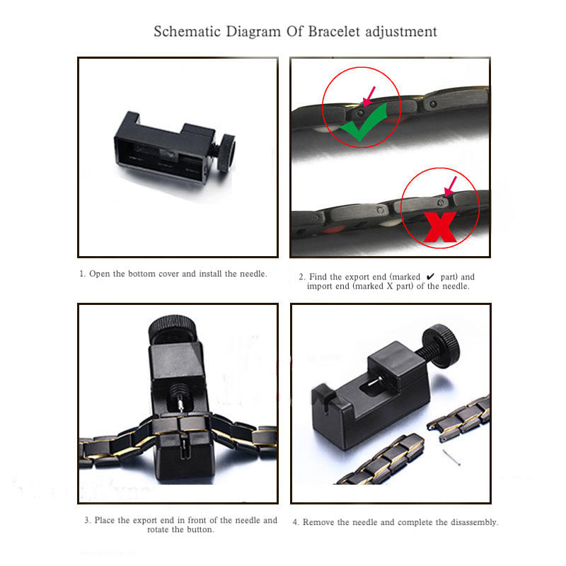 Men’s black and gold bracelet premium titanium design