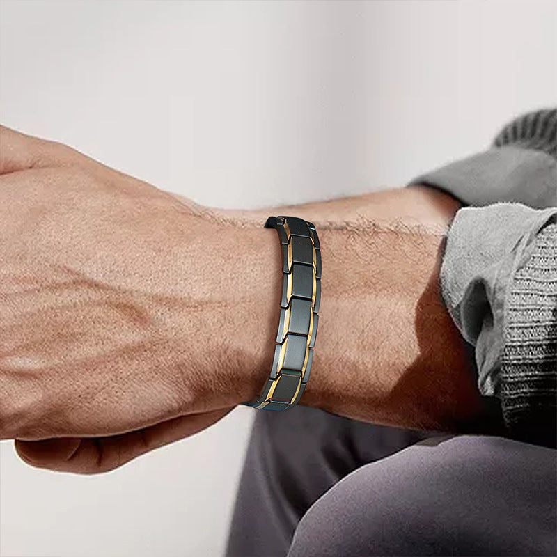 Titanium Magnet Bracelet Styling On Wrist