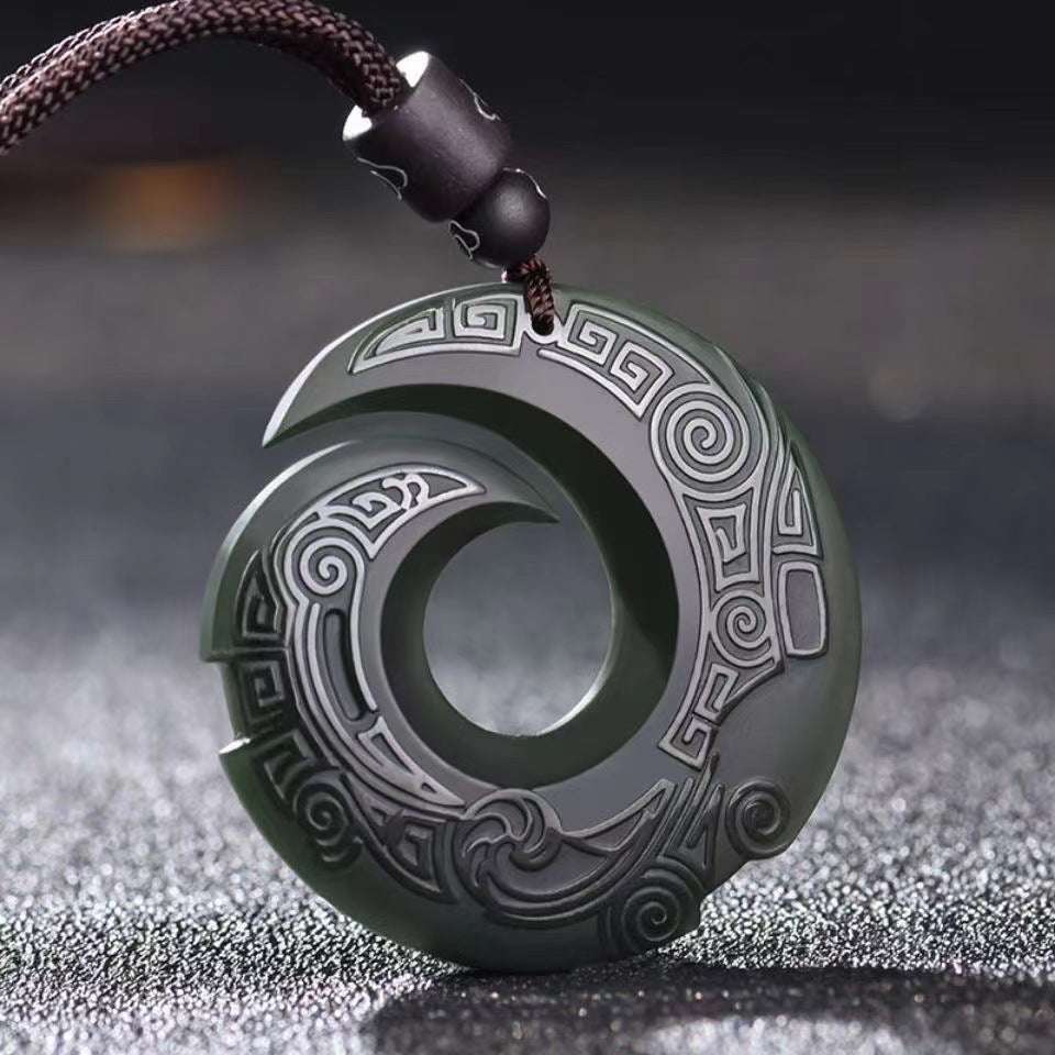 Carved Hetian Nephrite Jade Necklace for Abundance – 3BuddhaLove