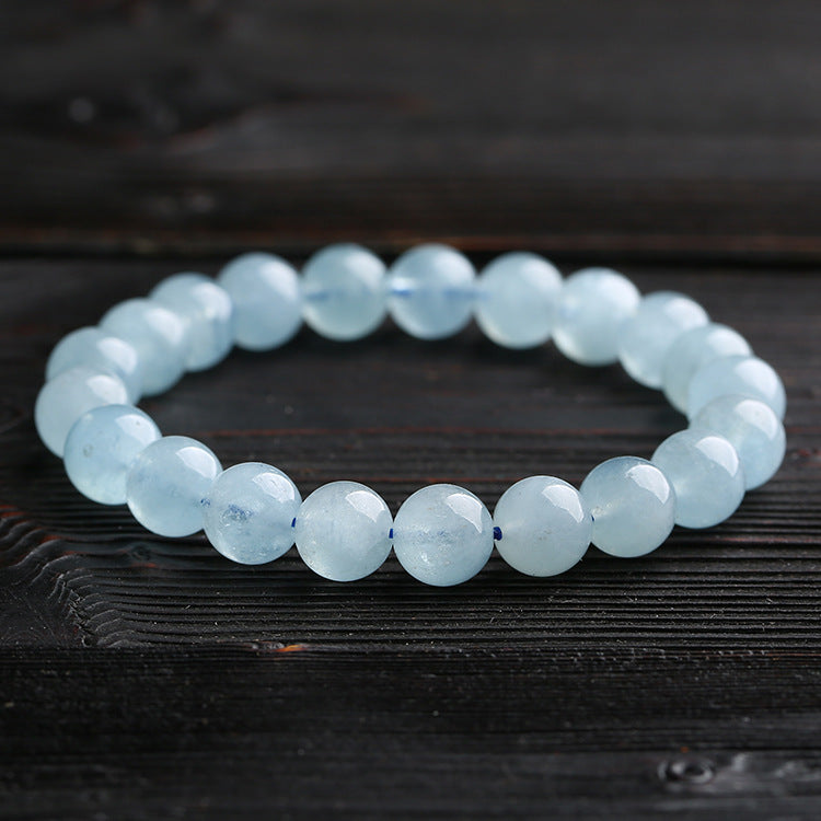 blue aquamarine bracelet for meditation and emotional healing