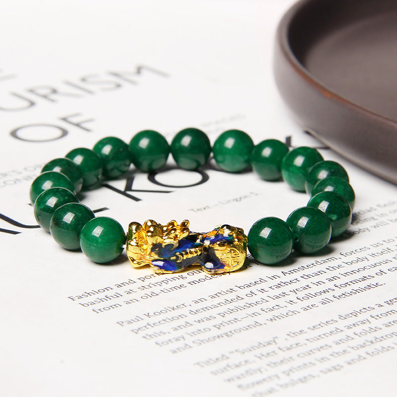 feng shui pixiu bracelet for abundance and protection 12mm beads