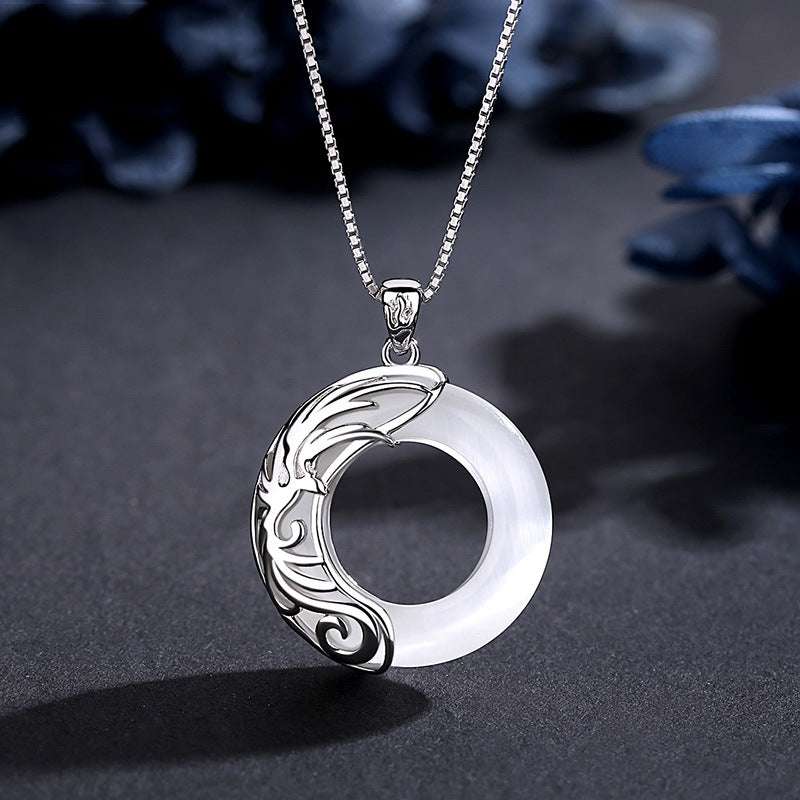 Protection Necklace with Obsidian Pendant