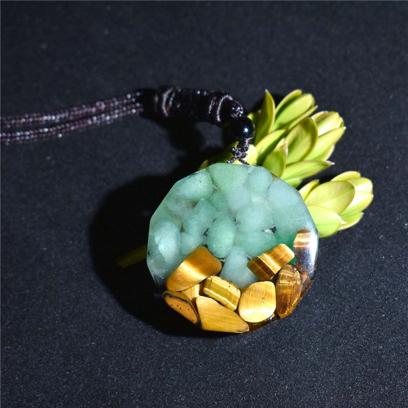 orgonite aventurine energy pendant for abundance
