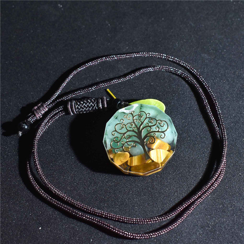 handmade aventurine tree of life necklace for chakra balance