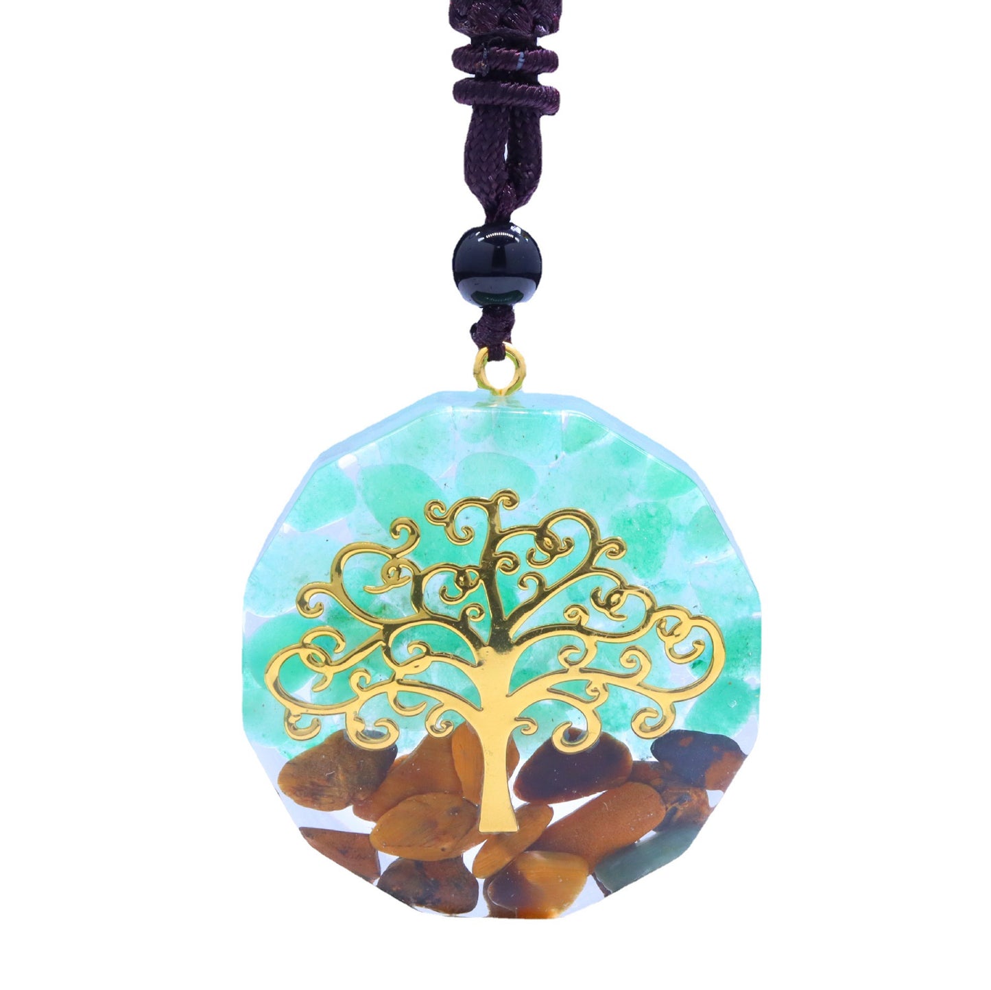 handmade aventurine tree of life necklace for chakra balance