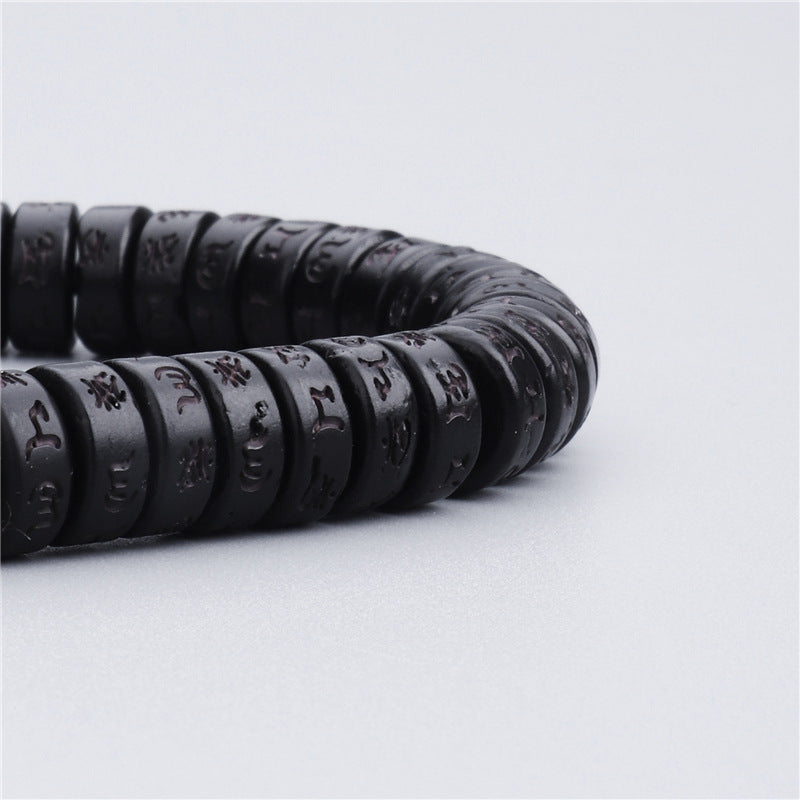 buddhist protection bracelet handmade coconut shell beads adjustable