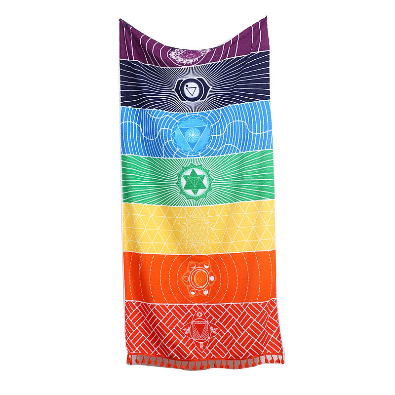 chakra alignment yoga mat for meditation and yoga practice