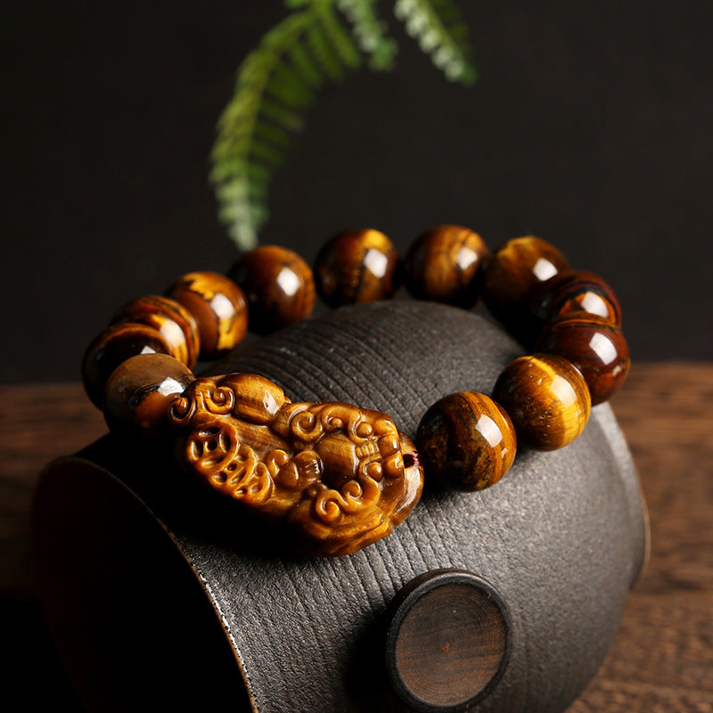 Pixiu Bracelet - Grade A Tiger Eye for Wealth & Protection Bracelet