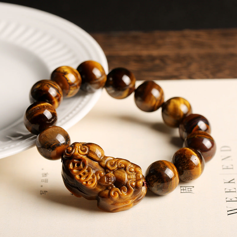 Pixiu Bracelet - Grade A Tiger Eye for Wealth & Protection Bracelet