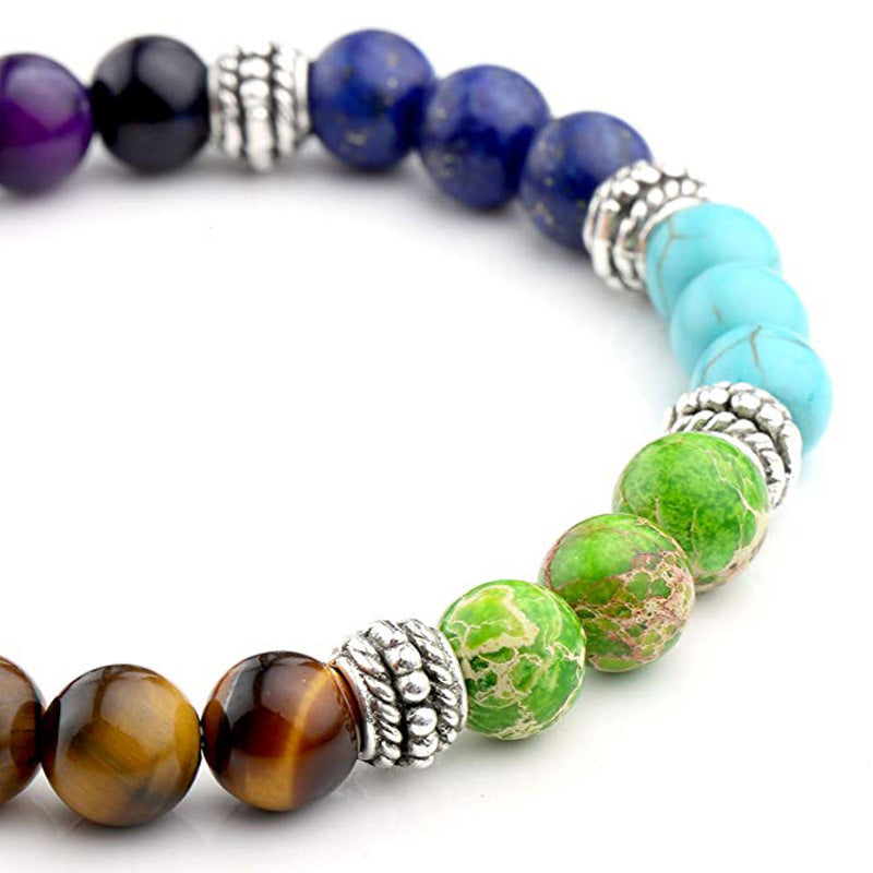 Colorful chakra gemstone bracelet for harmony and mindfulness
