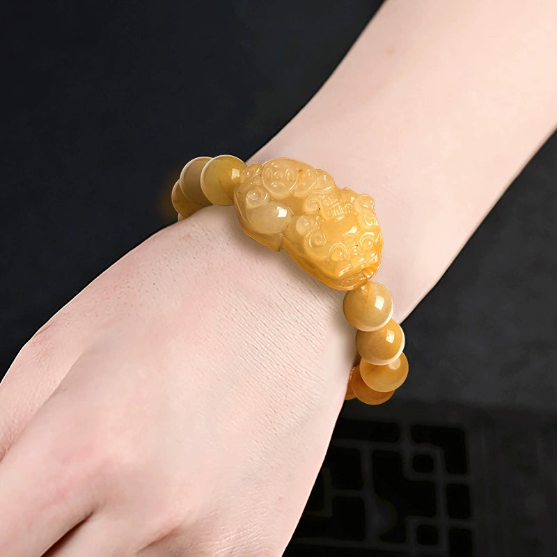 Feng Shui Prosperity Bracelet with Pixiu Guardian