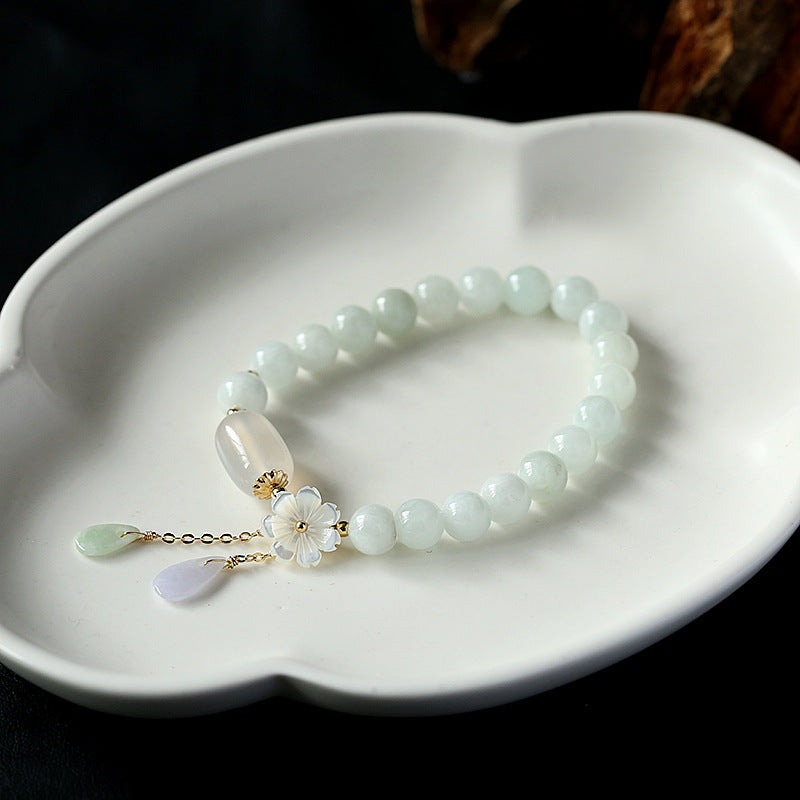 Natural jade jewelry gift for prosperity and harmony