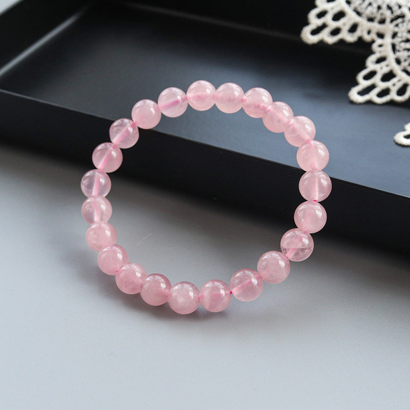 Crystal jewelry gift for her – rose quartz healing bracelet