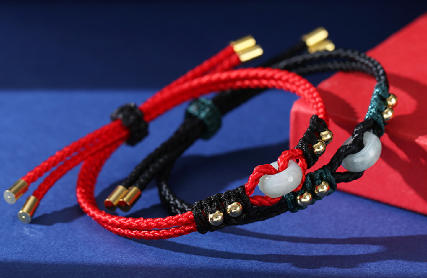 Adjustable Red String Jade Bracelet – Harmony, Good Fortune & Gift Jewelry