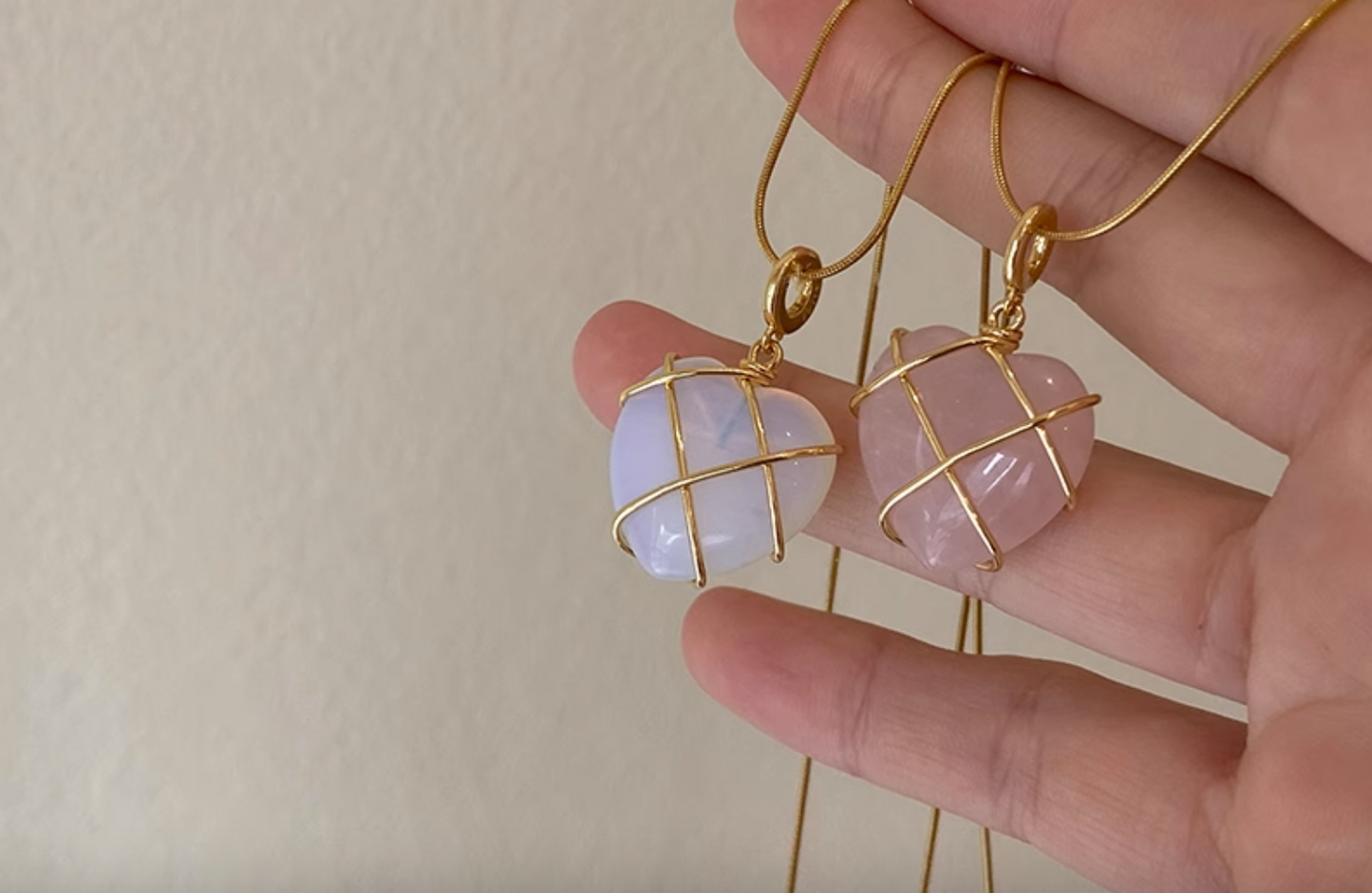 Heart Chakra Rose Quartz Necklace – Feminine Energy & Compassion Jewelry
