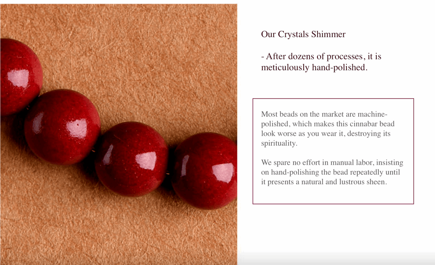 High Content Cinnabar Bracelet – 90% Pure Red Beads Feng Shui Jewelry