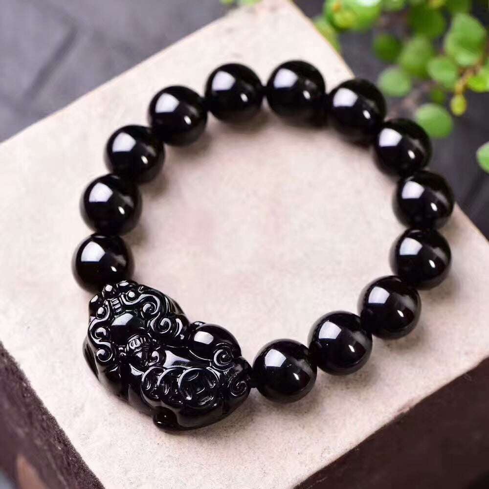 Obsidian Bracelet for Good Fortune