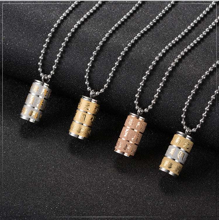 Mantra Necklace Titanium
