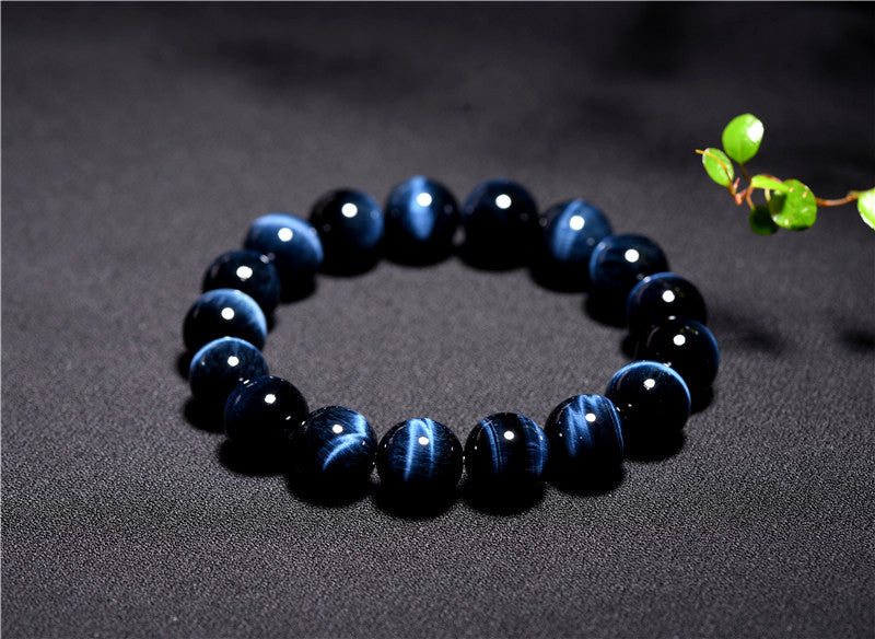 Blue Tiger's Eye Beaded Bracelet
