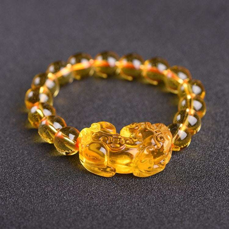 Feng Shui Citrine Pixiu Wealth Bracelet for prosperity and money luck
