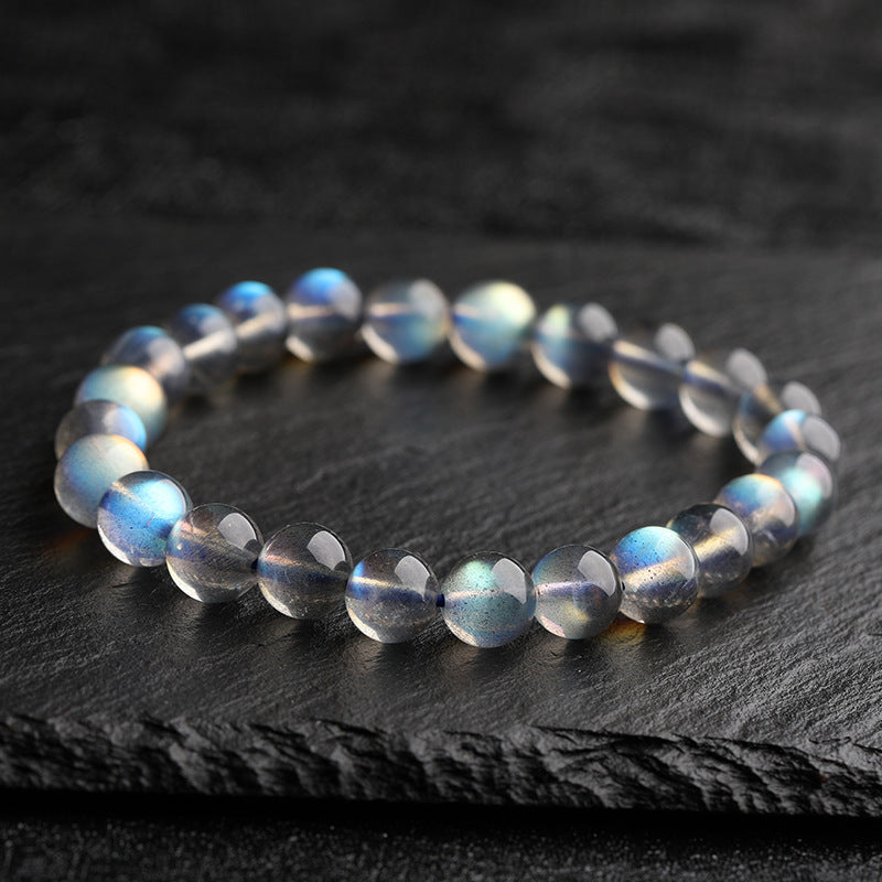 Grey selling moonstone and silver bracelet