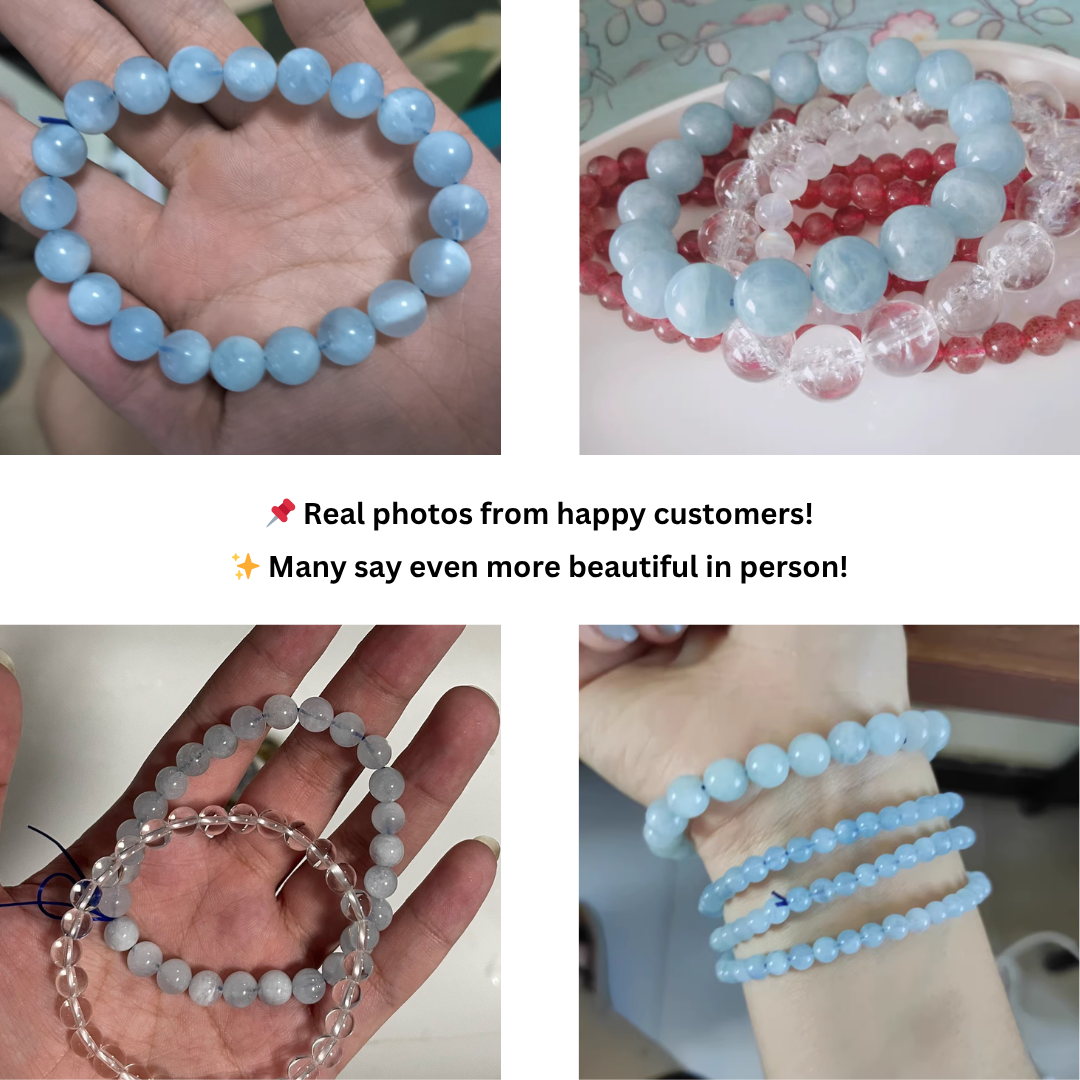 aquamarine healing bracelet for stress relief and balance