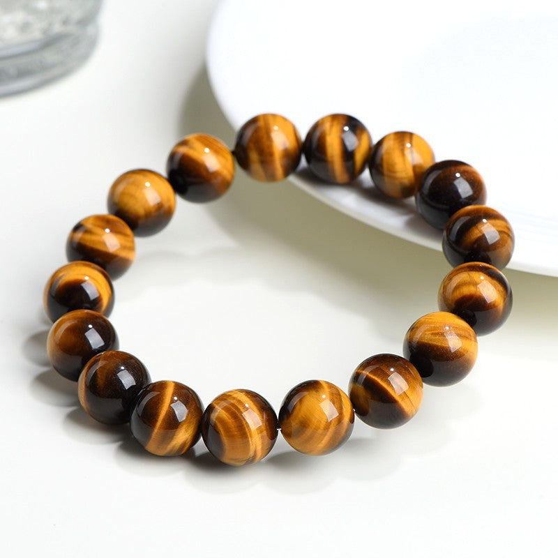 Collection Grade Gold Tiger’s Eye Bracelet – Lightning Gold Effect