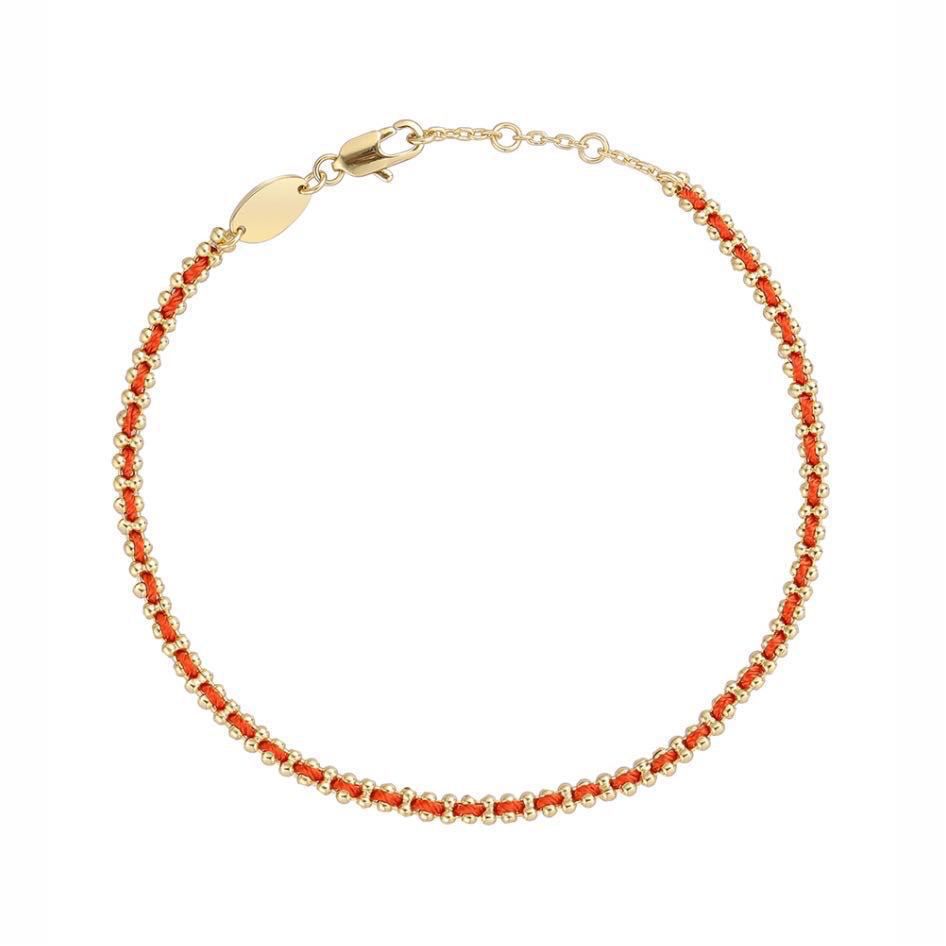 Handmade Redline Lucky Turn Bracelet – Thin Red & Gold String for Prosperity
