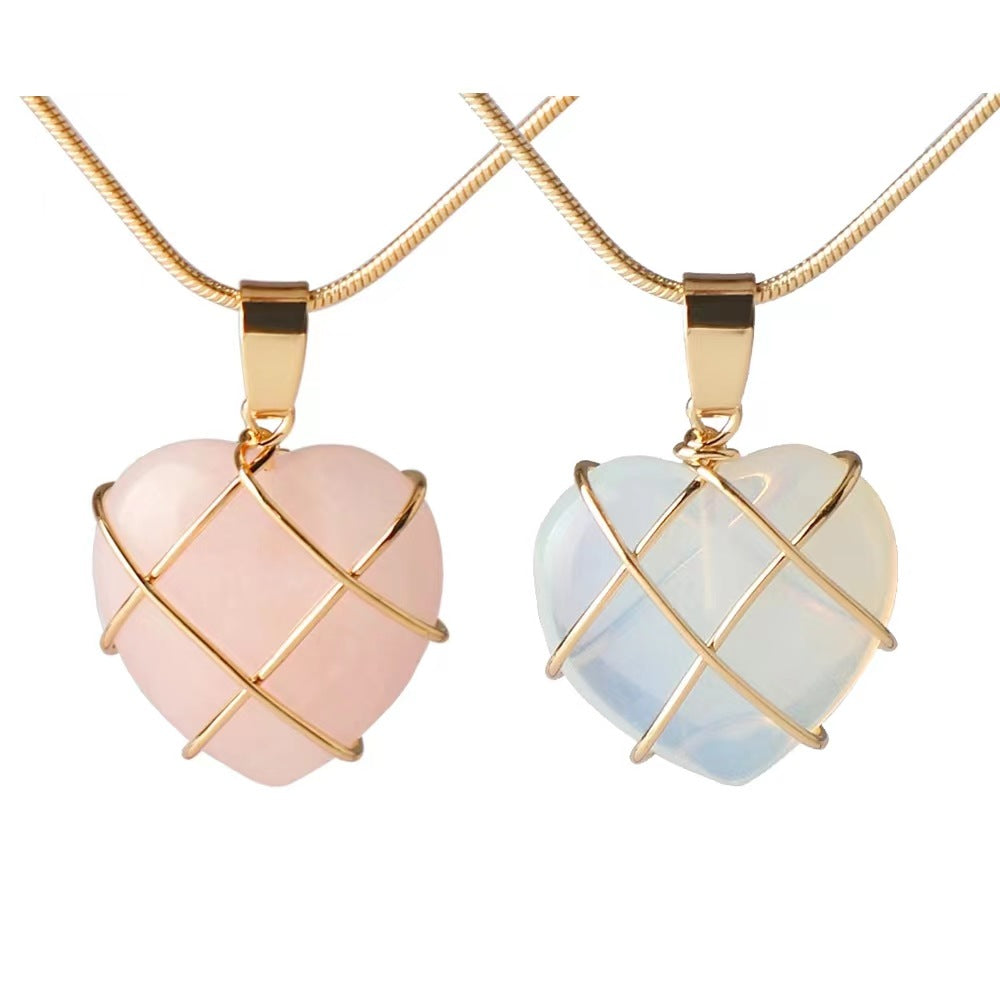 Heart Chakra Rose Quartz Necklace – Feminine Energy & Compassion Jewelry