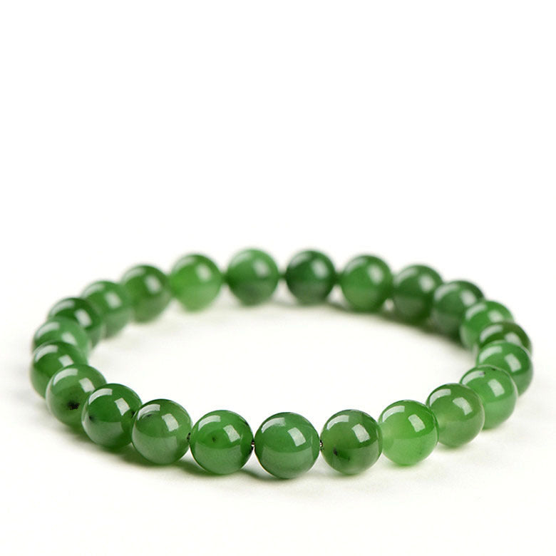 Premium handmade Hetian jade bead bracelet gift