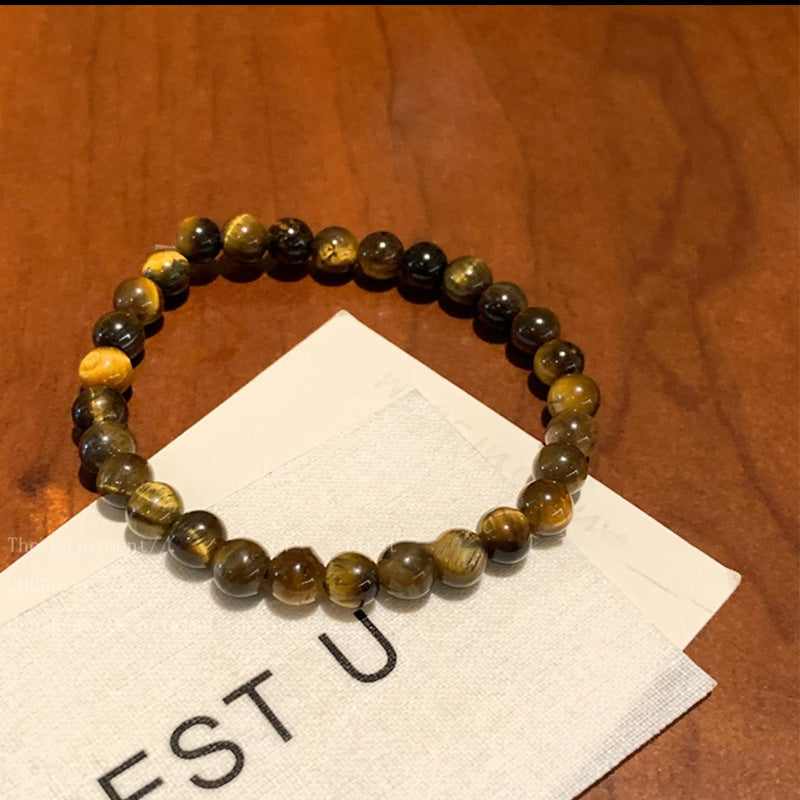 Natural Tiger's Eye Bracelet Set – 4mm 6mm 8mm Beads | Mix & Match Healing Jewelry