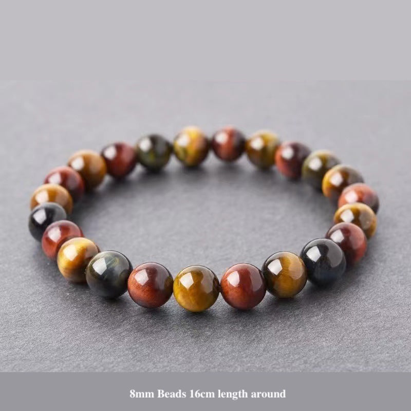 healing crystal multicolor tiger eye stretch bracelet