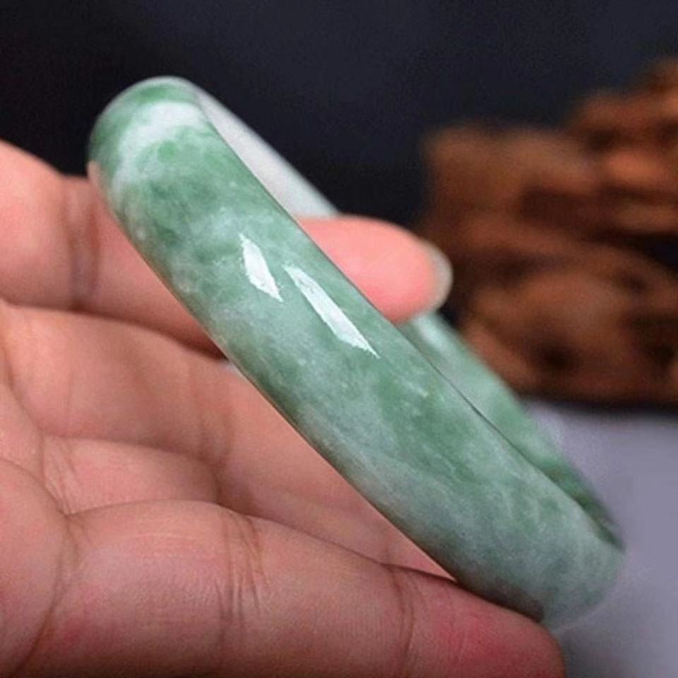 Natural Grade A Jade Bangle Hand-Polished Authentic Jadeite