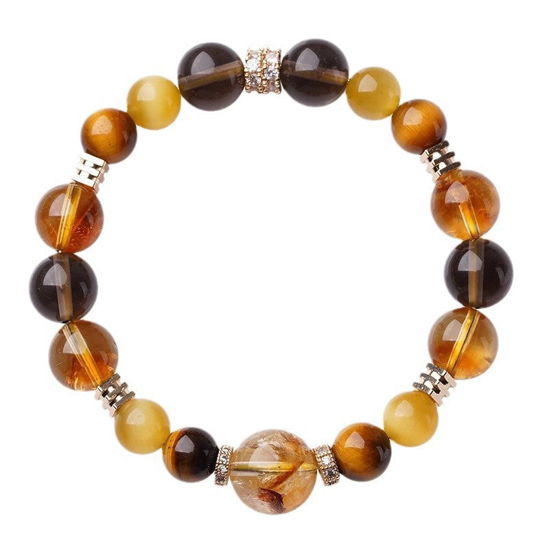 Citrine & Tiger's Eye Bracelet – Wealth, Abundance & Positive Energy