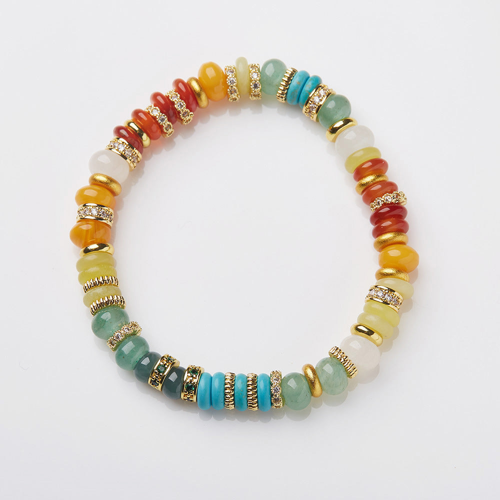 7 Chakra Natural Stone Dopamine Healing Bracelet – Balance & Mood Boost
