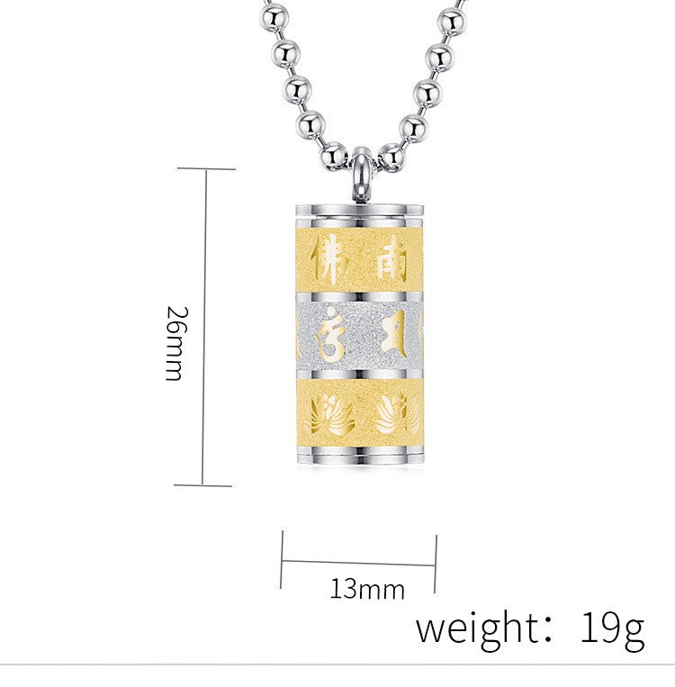 Inner Peace Titanium Mani Mantra Necklace