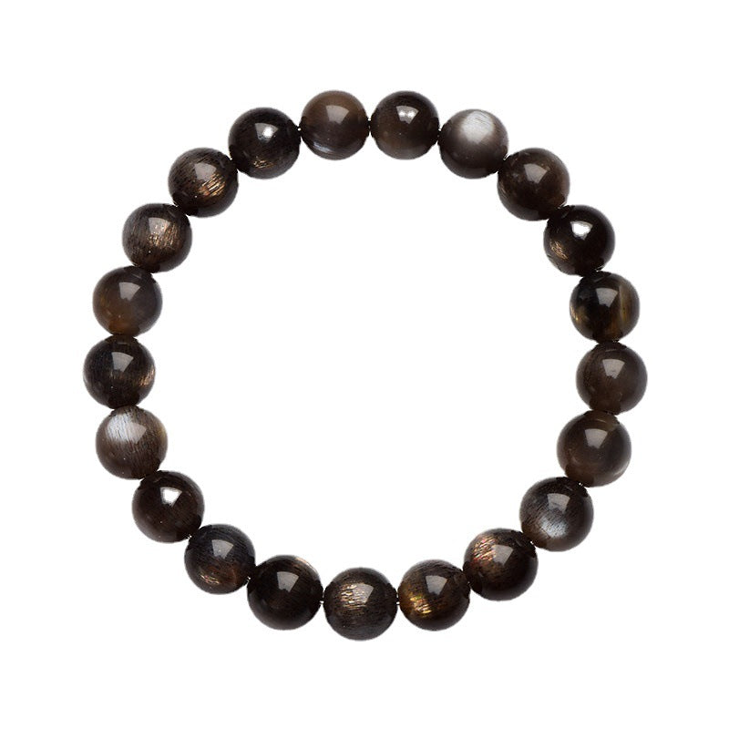5A Black Gold Sunstone Bracelet full view
