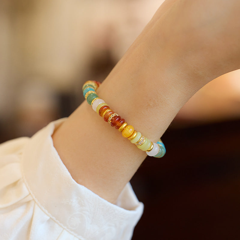 7 Chakra Natural Stone Dopamine Healing Bracelet – Balance & Mood Boost