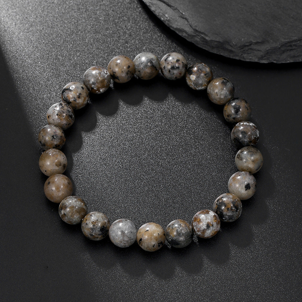 Natural Flame Stone Bracelet – UV Reactive Super Flame Pattern Crystal for Energy