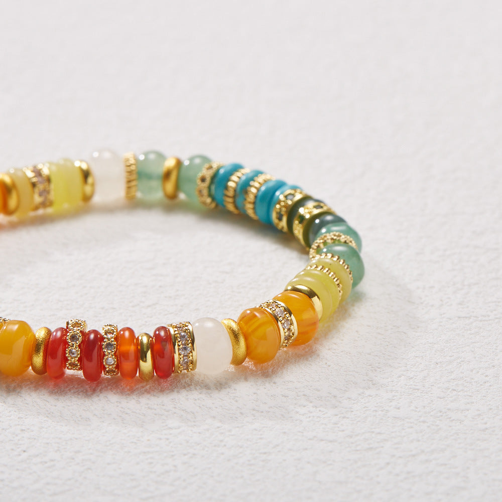 7 Chakra Natural Stone Dopamine Healing Bracelet – Balance & Mood Boost