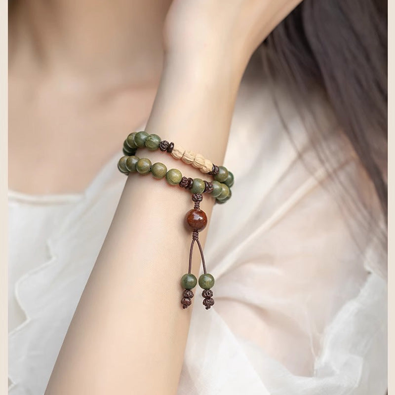 Double Wrap Sandalwood Bracelet