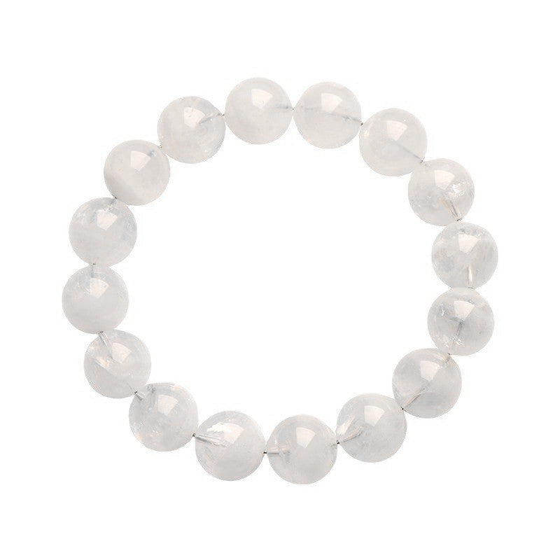 Crystal Snowfall Bracelet – Natural White Phantom Quartz Beads