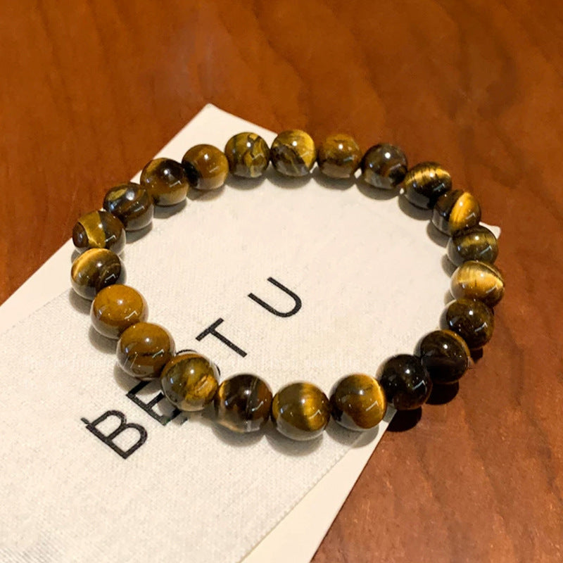 Natural Tiger's Eye Bracelet Set – 4mm 6mm 8mm Beads | Mix & Match Healing Jewelry