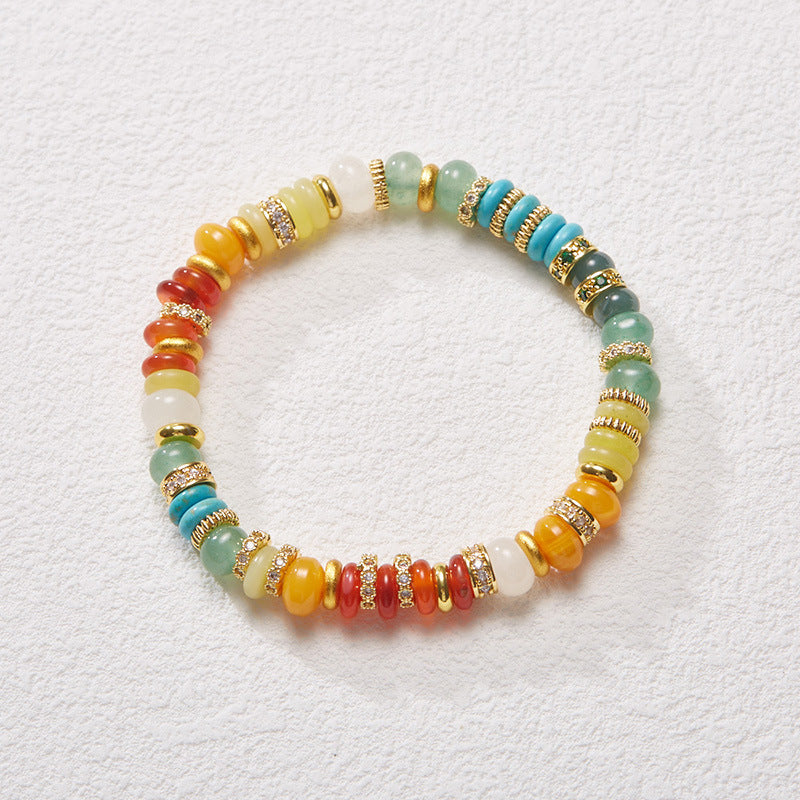 7 Chakra Natural Stone Dopamine Healing Bracelet – Balance & Mood Boost