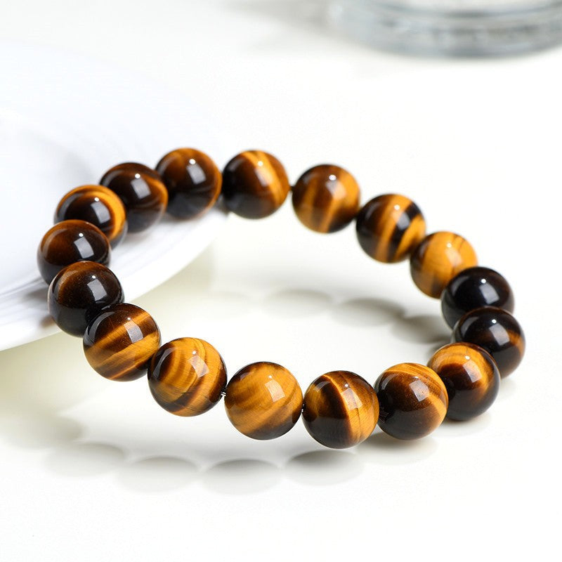 Premium Natural Tiger’s Eye Gemstone Bracelet for Men and Women