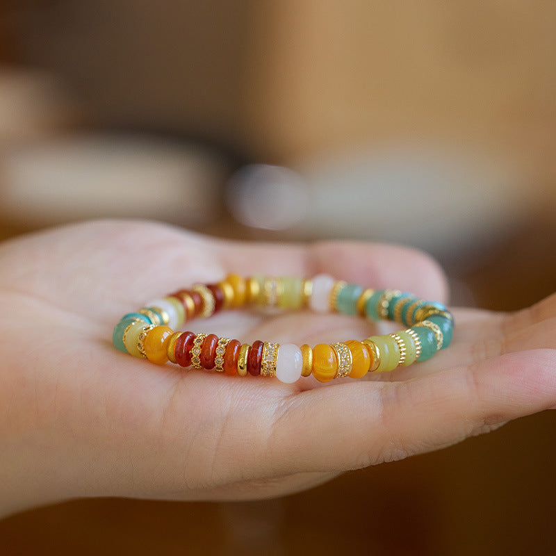 7 Chakra Natural Stone Dopamine Healing Bracelet – Balance & Mood Boost