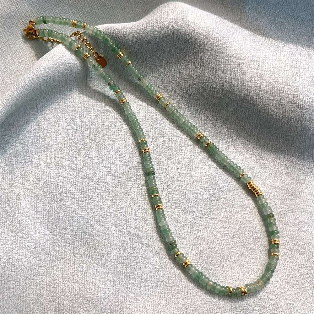 Natural Stone Aventurine Necklace – Layering / Statement