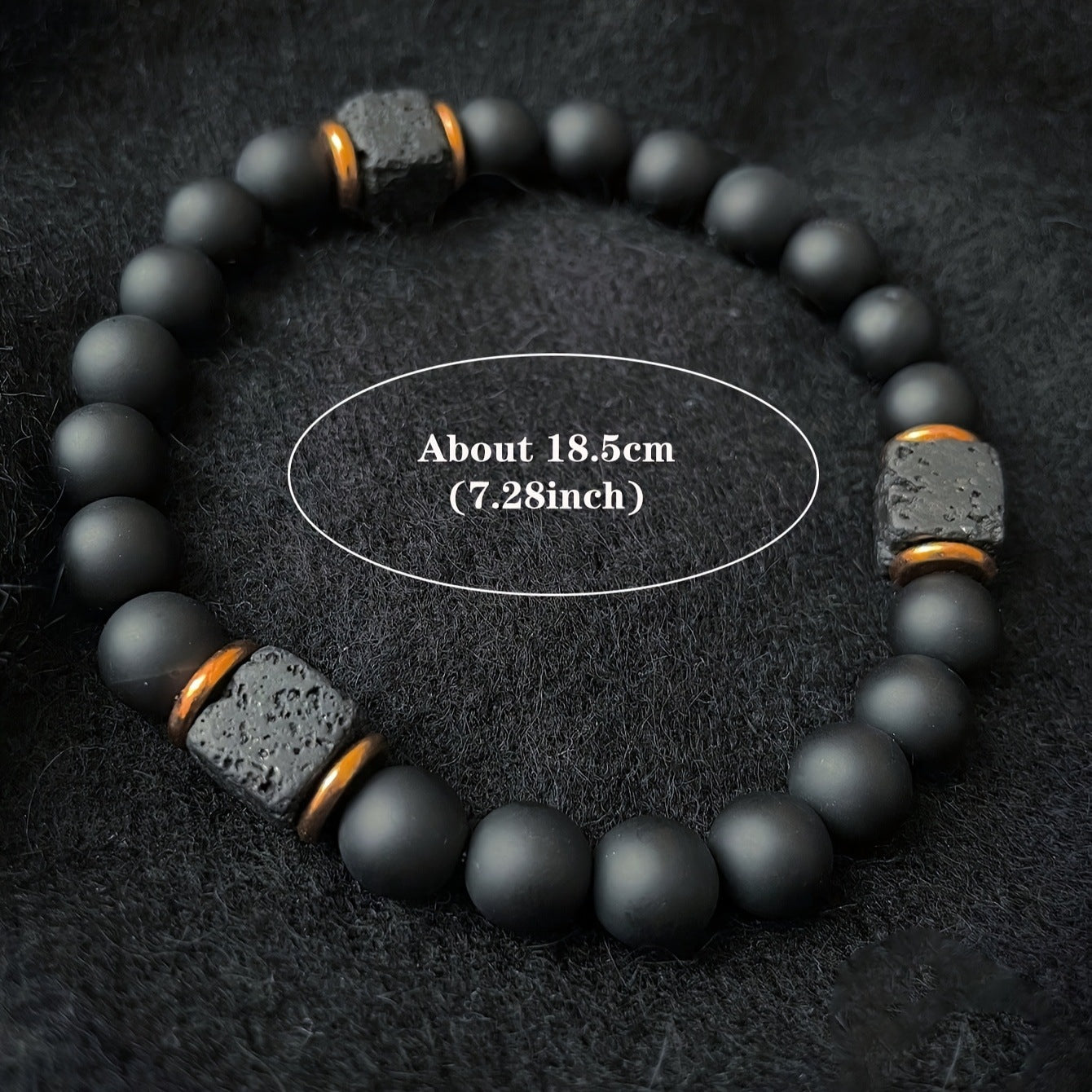 Strength Bracelet - Black Onyx Cube Bracelet for Grounding & Focus