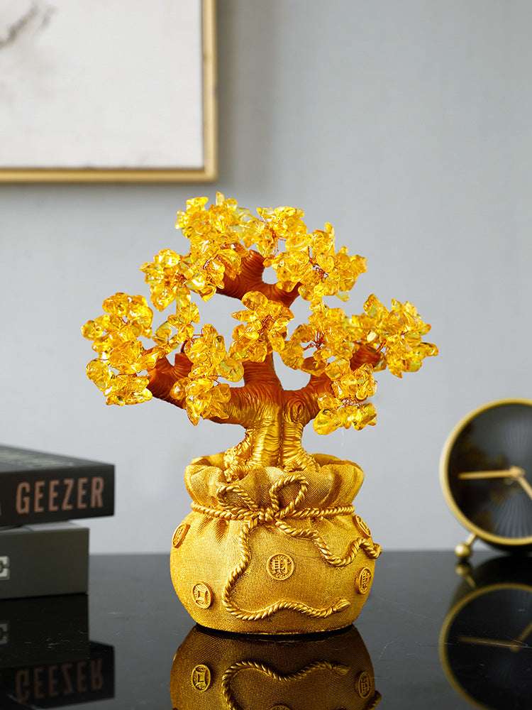 Handmade Tree with Citrine Crystals