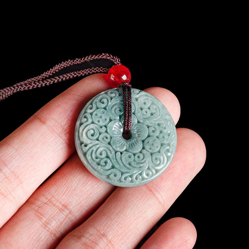 Authentic Grade A Blue Water Jade Pendant for Harmony & Protection